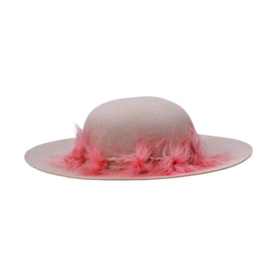 Leather Flower Hat