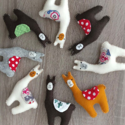 Llamas de Colores Variados